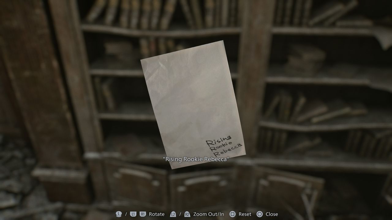 Resident Evil Requiem briefcase code - Back of photo