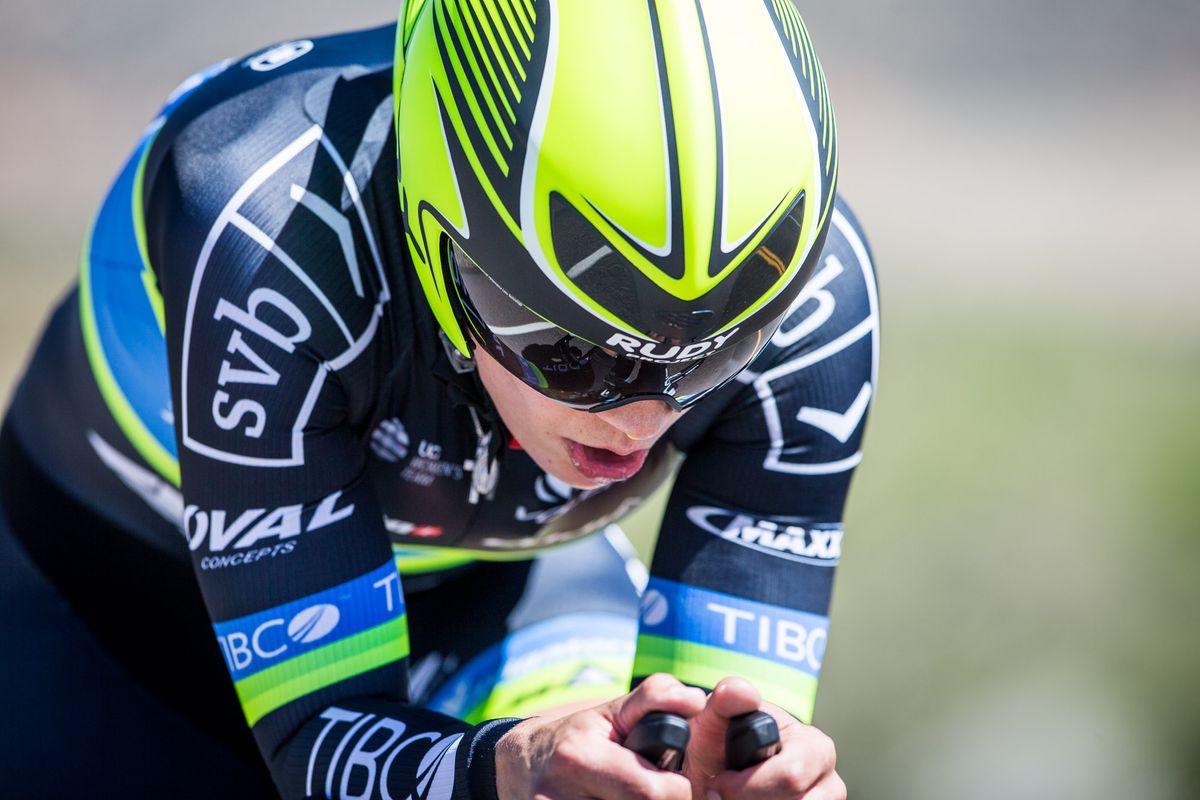 Brianna Walle (TIBCO) had a strong ride today to come in at 1:11 back.