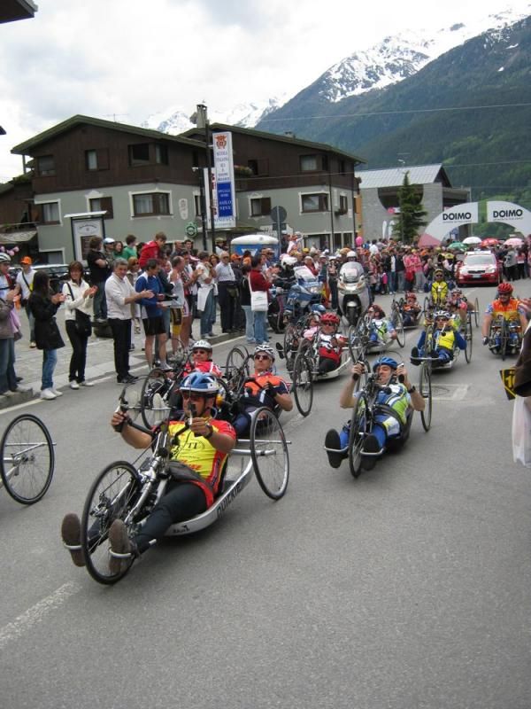 The Giro got a special escort out of Bormio
