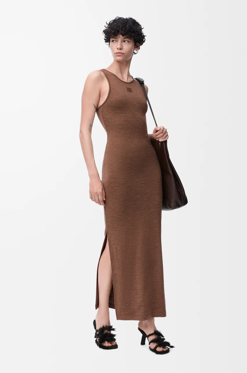 Loewe, Anagram Tank Dress in Stretch Wool