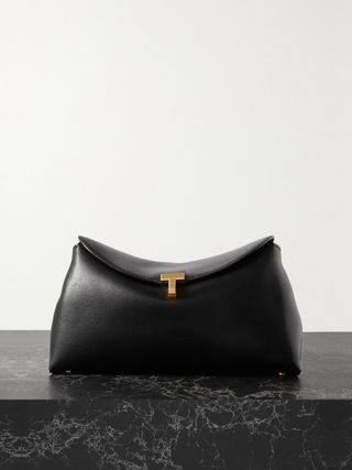 T-Lock Leather Clutch