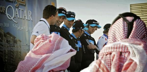 Team Sky's broad grins on the podium