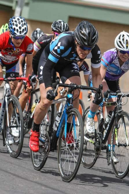 Katie Compton (Trek Cyclocross) near the front on the climb.