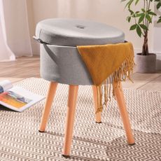 lidl stool with blanket stored inside