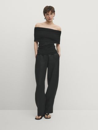 Massimo Dutti Off-the-Shoulder Top