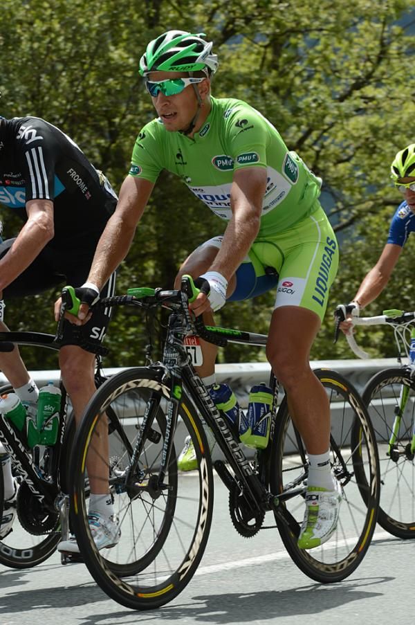 Peter Sagan (Liquigas-Cannondale) went into the breakaway to earn more points