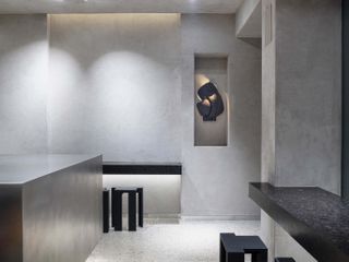 The Bakery in Ghent with Chrome and white interiors