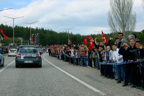 Massive crowds lined the route for the fourth stage.