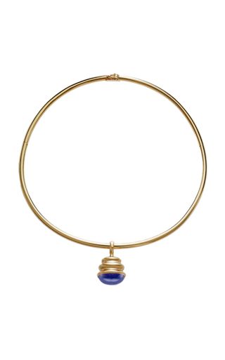 18k Yellow Gold Constantin Pendant Necklace With Lapis Lazuli