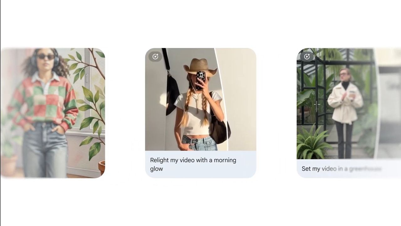 Video Remix in Google Photos lets users pick from pre-made templates or use their prompts to change aspects of a video.