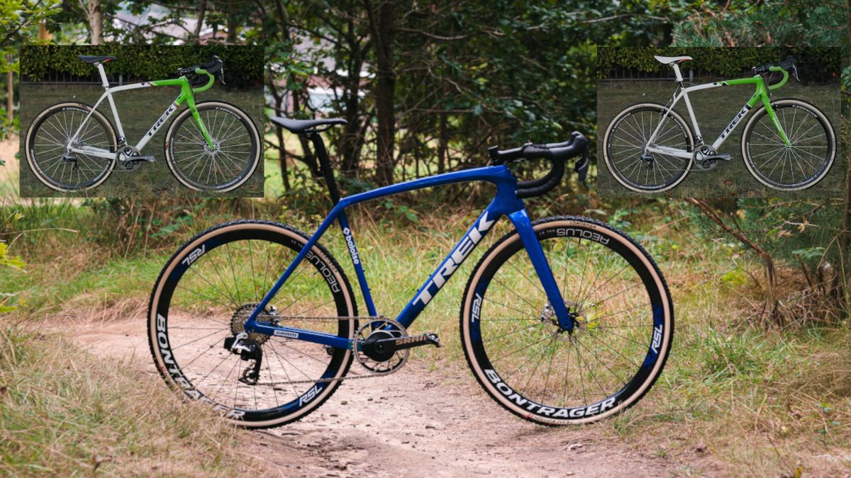 blue cyclocross bike