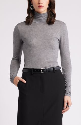 Lyocell & Wool Turtleneck