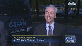 A screen shot of Richard Weinstein during an appearance on C-SPAN.