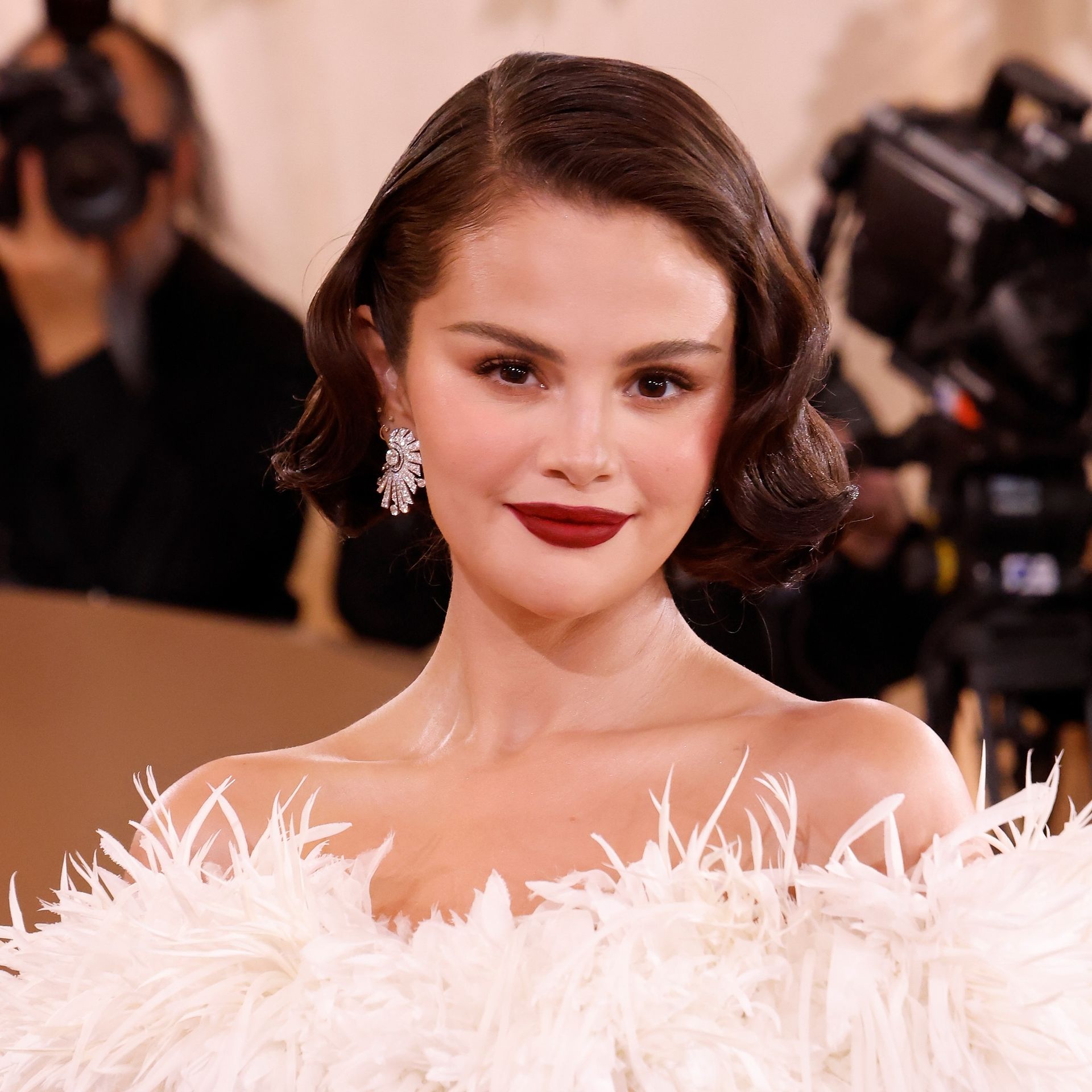 Selena Gomez on the 2026 Golden Globes red carpet