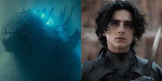 Godzilla and Timothee Chalamet side by side