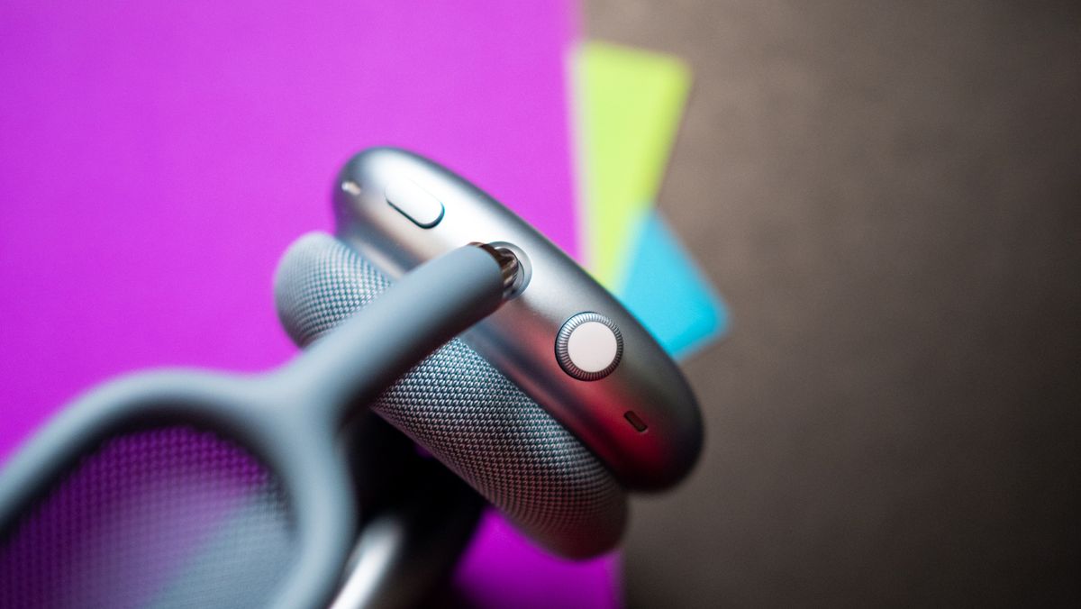 AirPods Max USB-C against colorful background