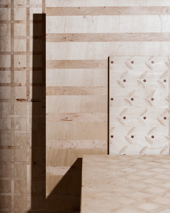 the tradition of wood marquetry through contemporary patterns