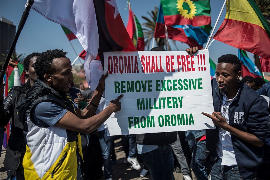 Oromo protesters in South Africa critique the massive deployment of police in Ethiopia&amp;#039;s restive Oromo and Amhara regions 