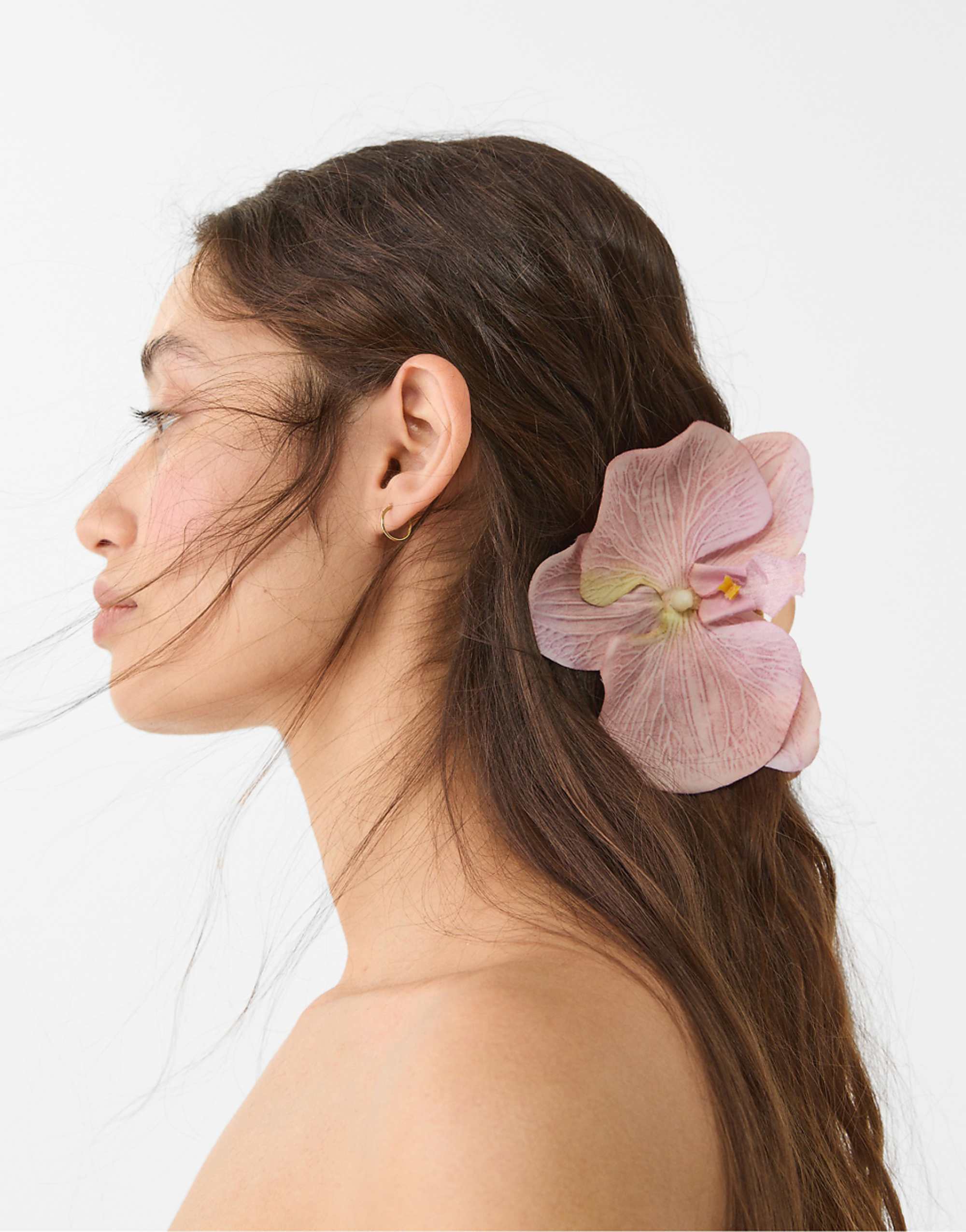 Stradivarius Orchid Flower Hair Clip in Pink