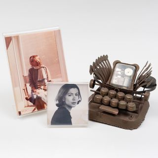 Photographs and desk object