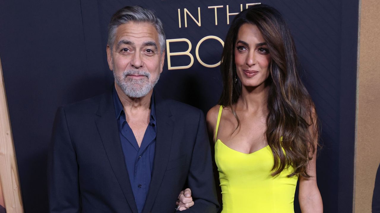 George Clooney and Amal Clooney attend the Amazon MGM Studios Los Angeles premiere of &quot;The Boys in the Boat&quot;