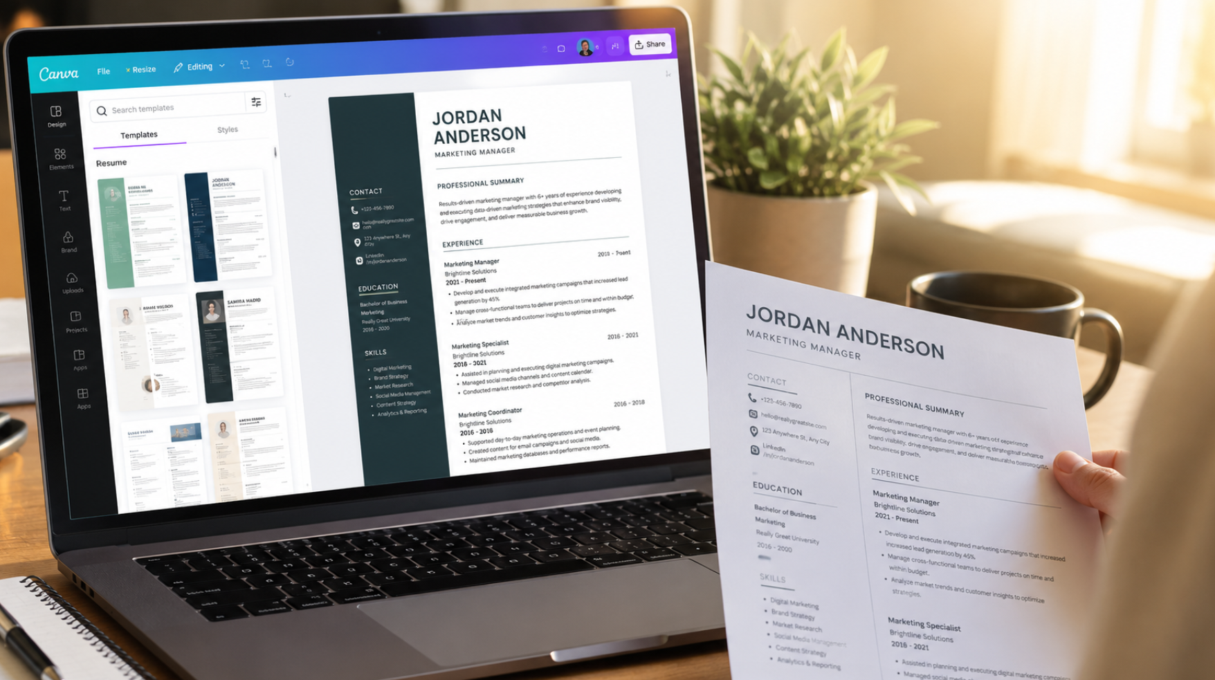 Resume with Canva