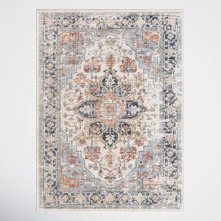 oriental vintage style rug in muted colors