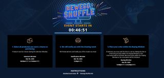 Newegg shuffle program countdown for RTX 5070 launch