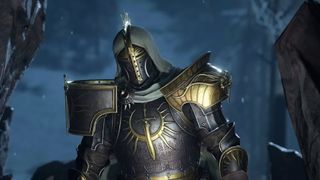 The Paladin class in full armor from the Diablo 4 Lord of Hatred expansion