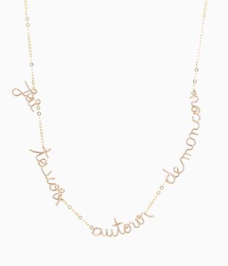 Necklace with wordings