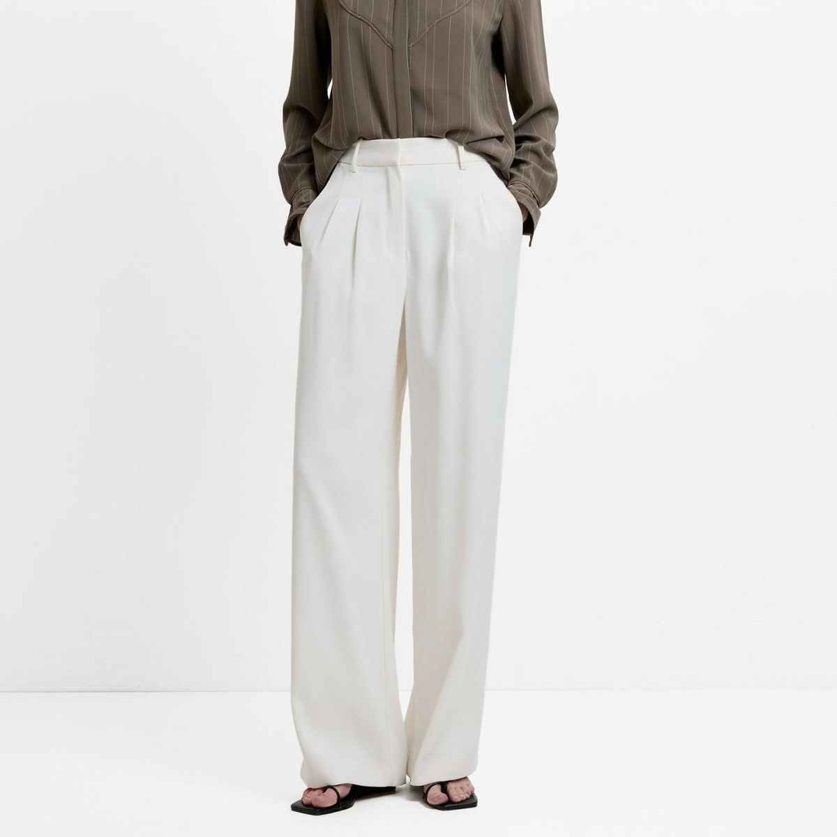 french connection white tailored trousers