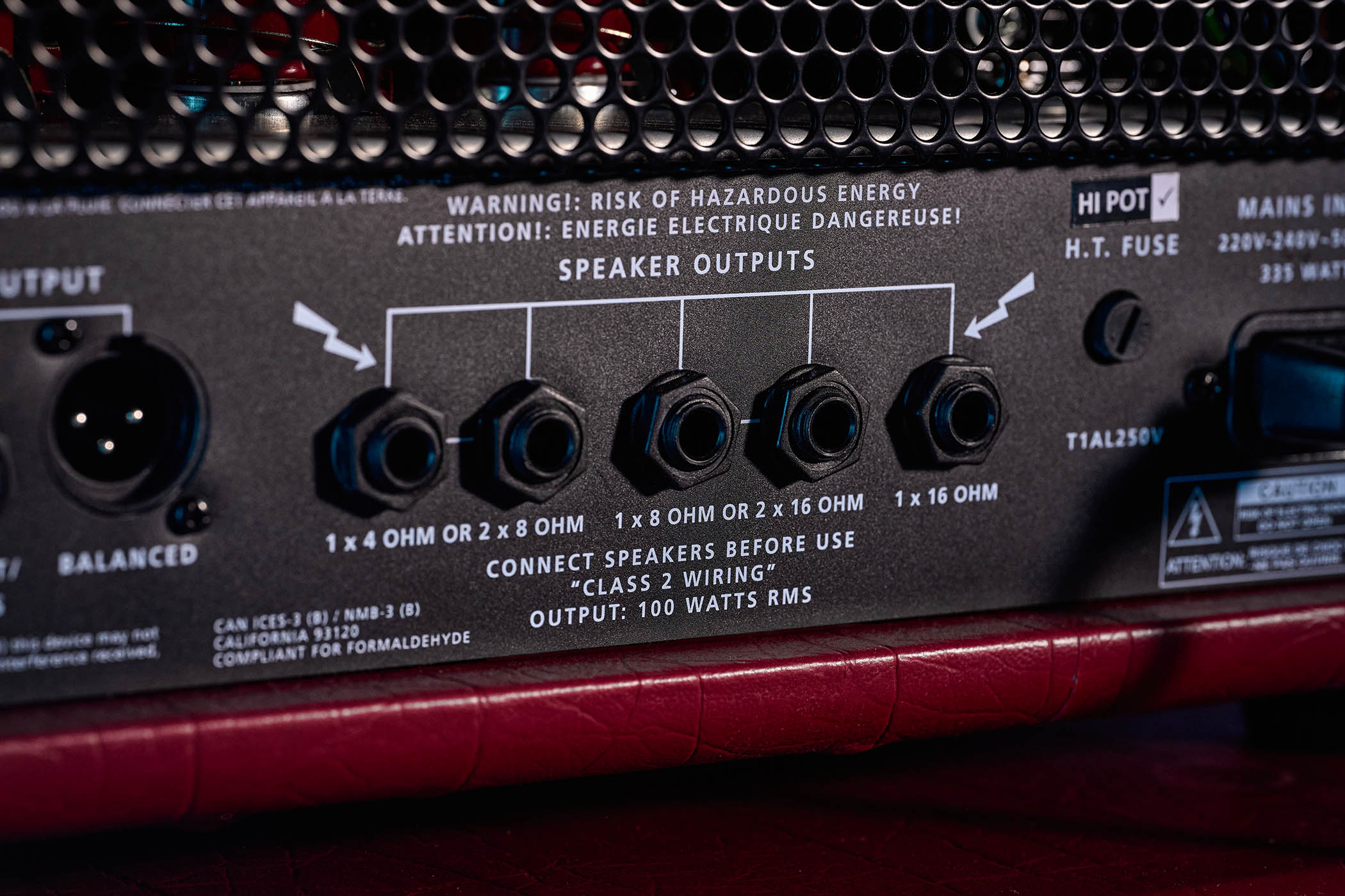 Doug Aldrich's signature amp, the Blackstar DA100, is photographed in moody low-light situations.