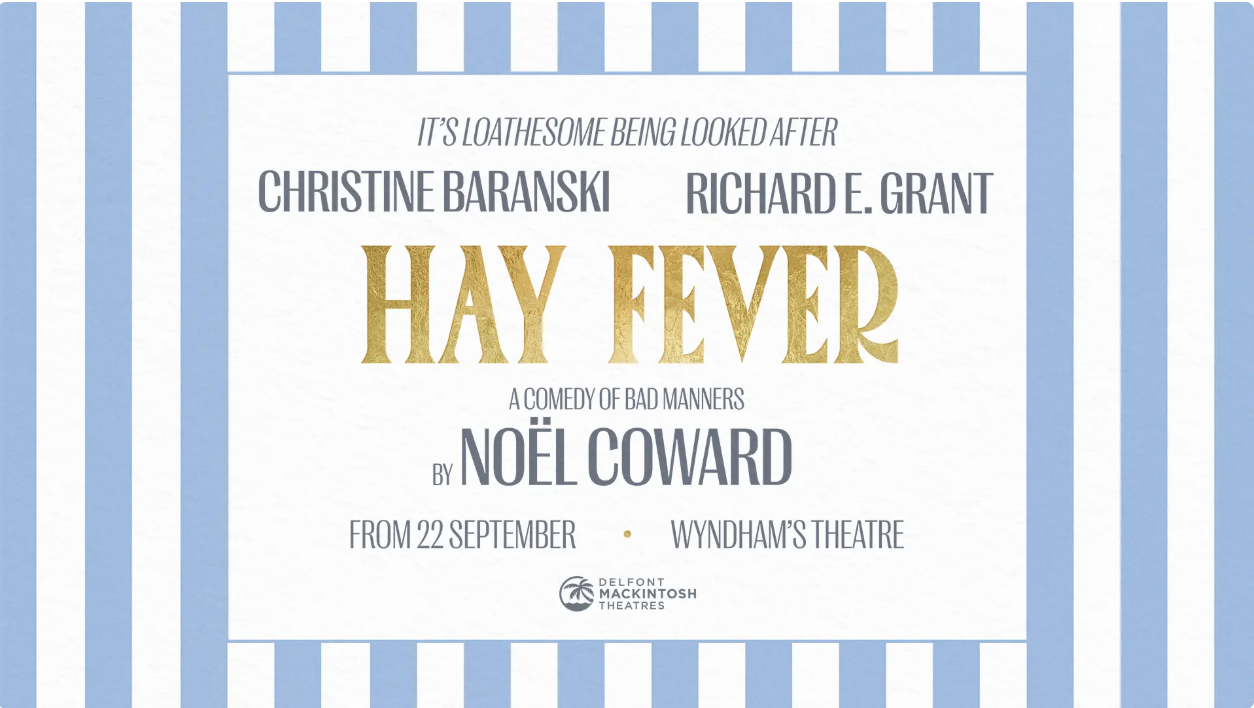 an image of the poster for Hay Fever at Wydnham's Theatre