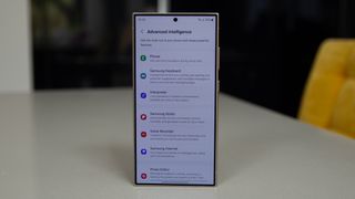 Una foto de las opciones de Galaxy AI del Samsung Galaxy S24 Ultra