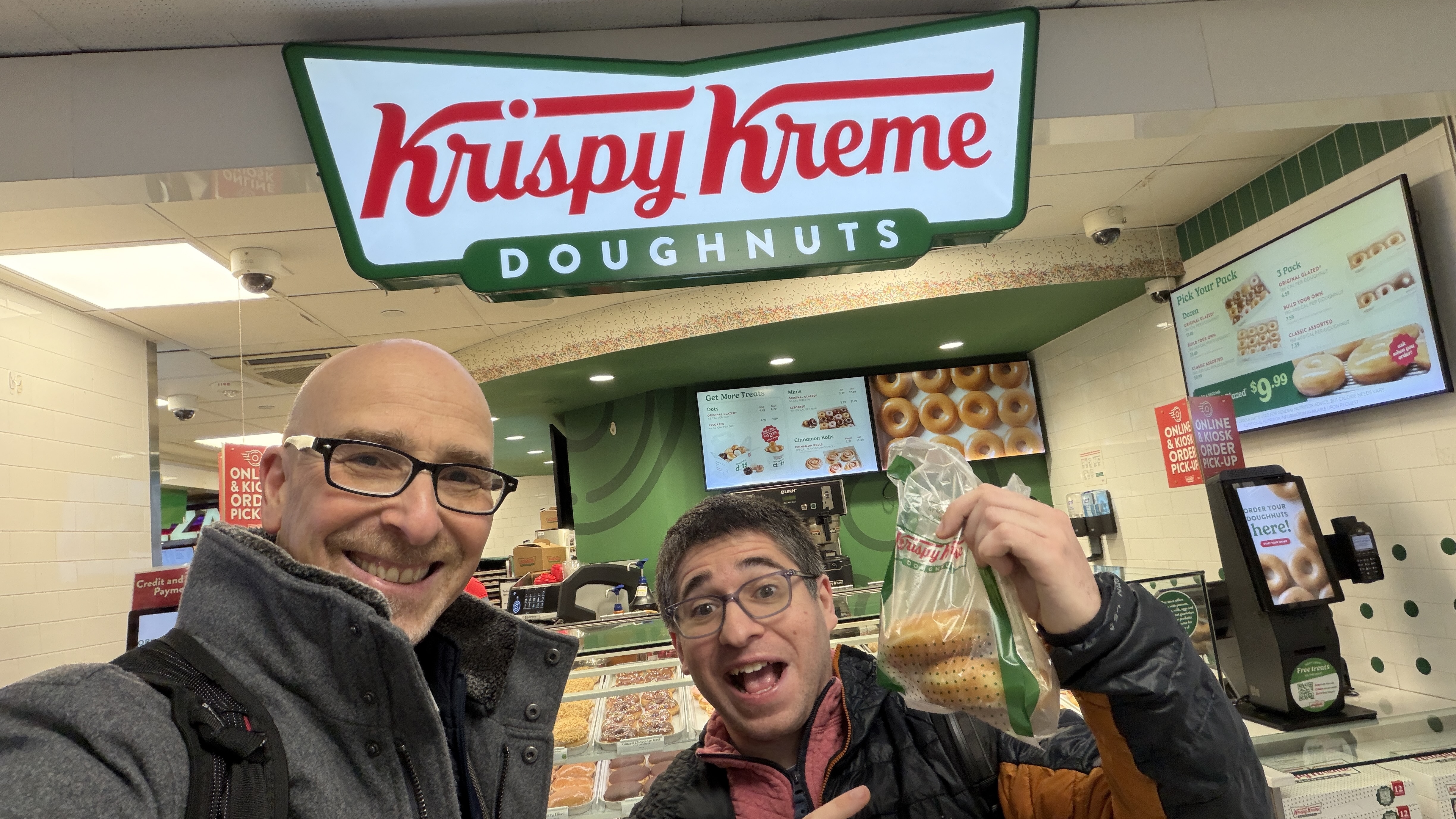 Lance and Jake at Krispy Kreme