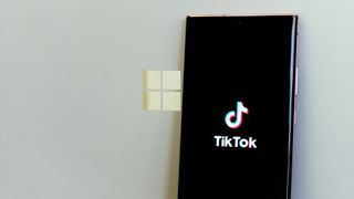 TikTok app logo on an Android phone