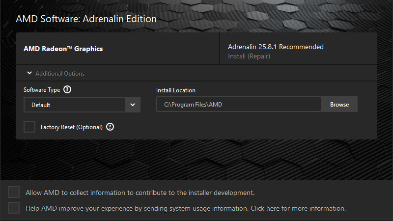 Screenshots showing how to update Nvidia and AMD drivers