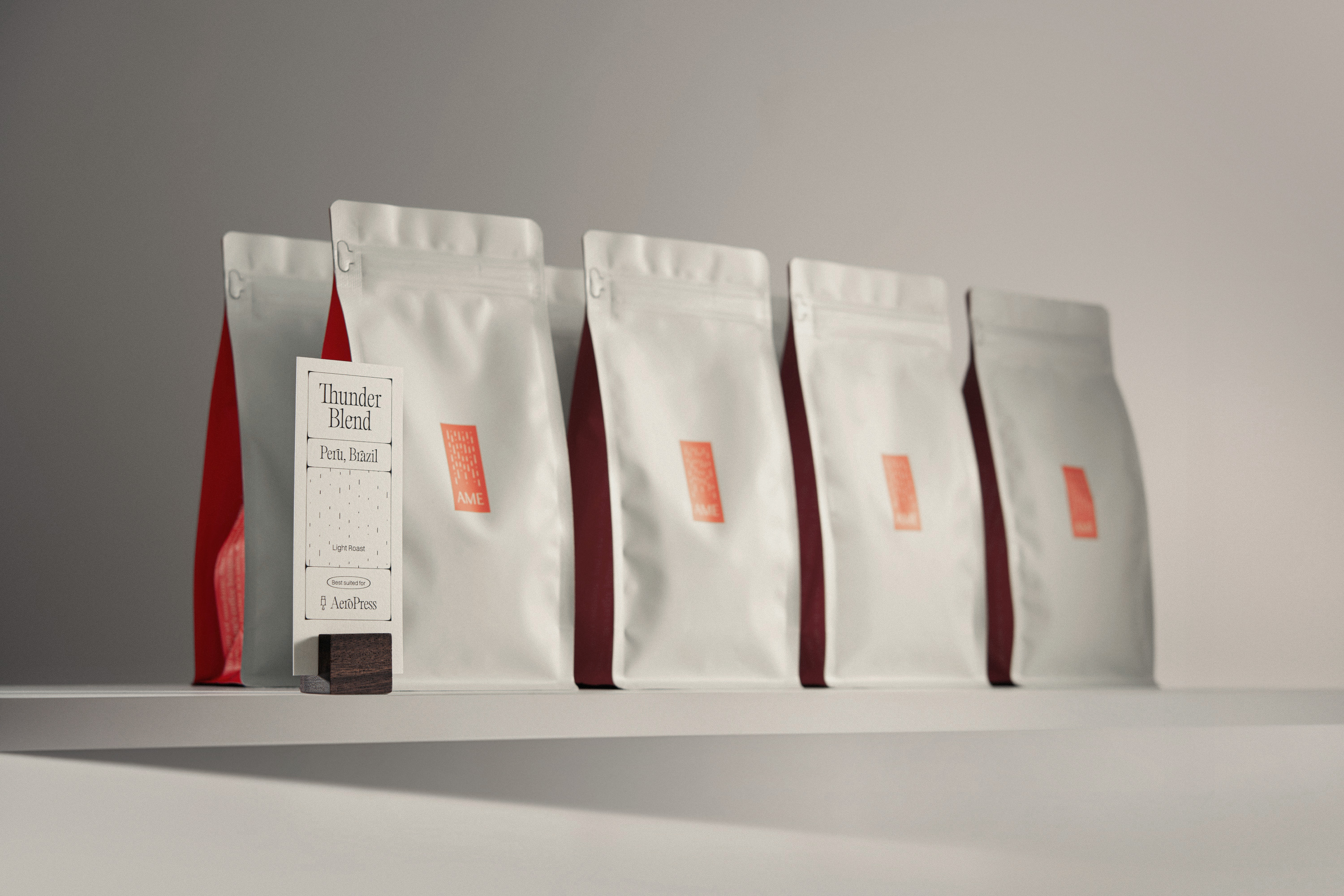 AME coffee branding based on concept of rain