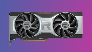 AMD Radeon RX 6700 XT on colourful gradient background