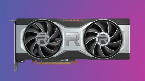 AMD Radeon RX 6700 XT on colourful gradient background