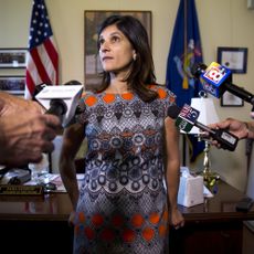 augusta, me july 3 speaker of the house sara gideon talks the the press in her office at the maine state house during the third day of the state government shutdown rep gideon said that they were not planning on budging on the lodging tax staff photo by brianna soukupportland portland press herald via getty images