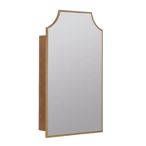 Simone Mirrored Metal Bathroom Wall Cabinet