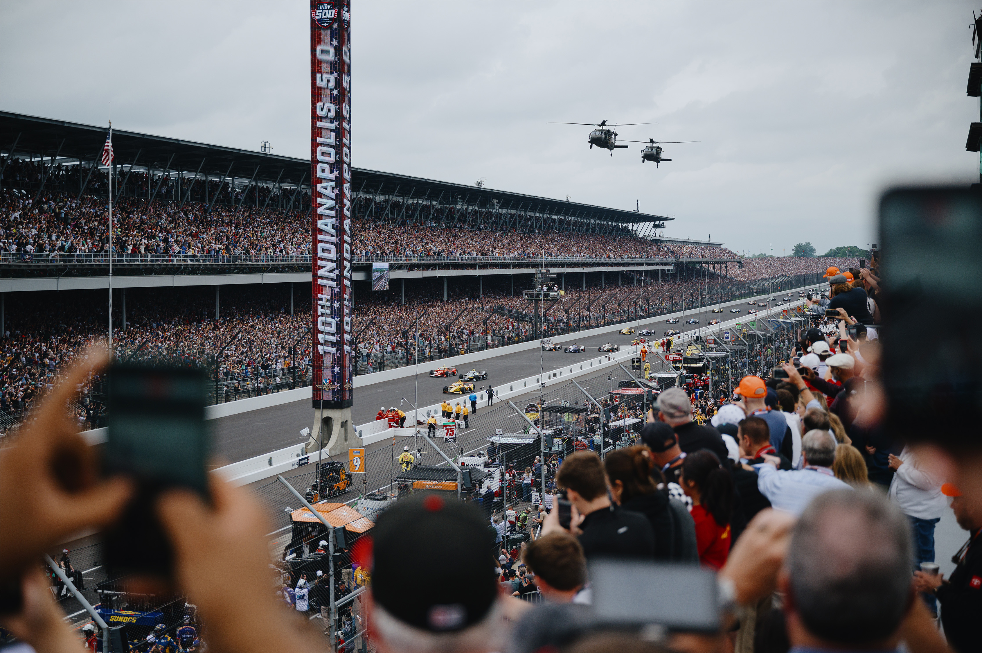 A view of the beginning of the 2026 Indianapolis 500.