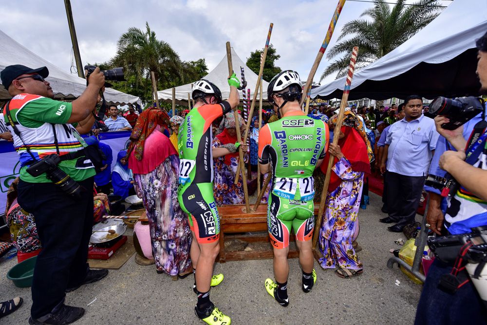 Riders enjoy mixing it up at the start village