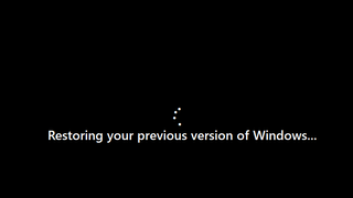 Restoring previous version of Windows