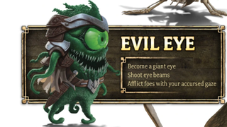 Evil Eye from Battlezoo Ancestries, a green massive eyed monster with tentacles.