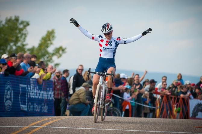 Katie Compton takes the win at the Colorado Cup Classic. Colorado Cross Classic.