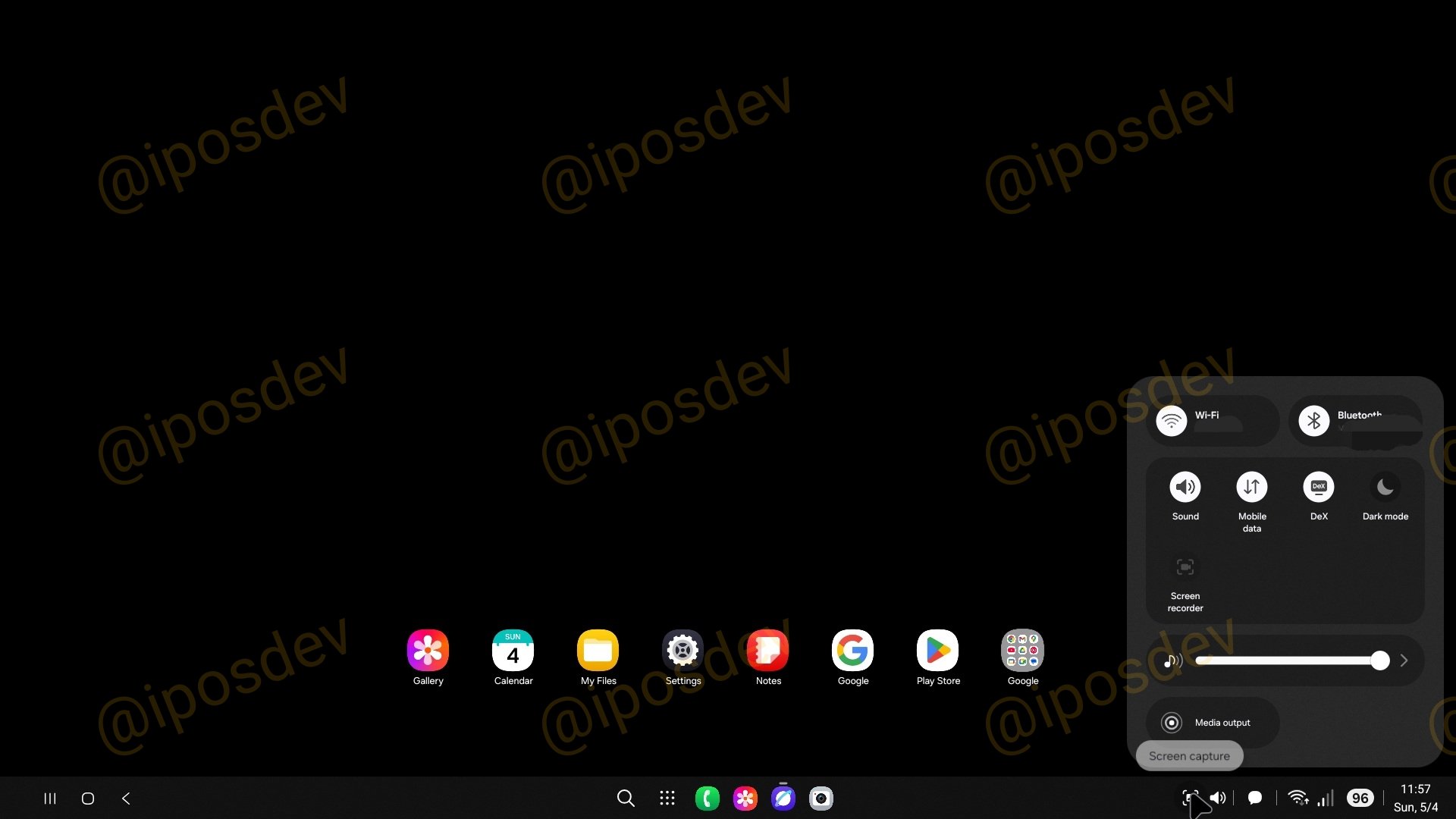 Leaked images of Samsung DeX in One UI 8 test version
