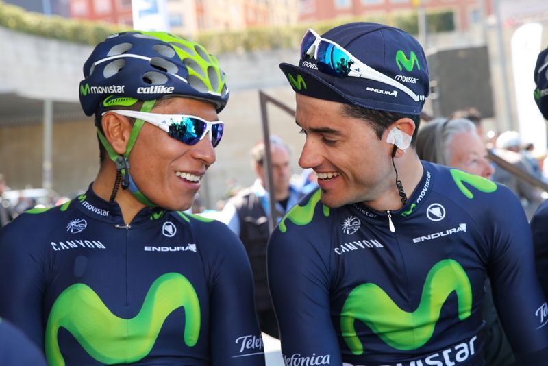 Nairo Quintana relaxed before the start of stage one