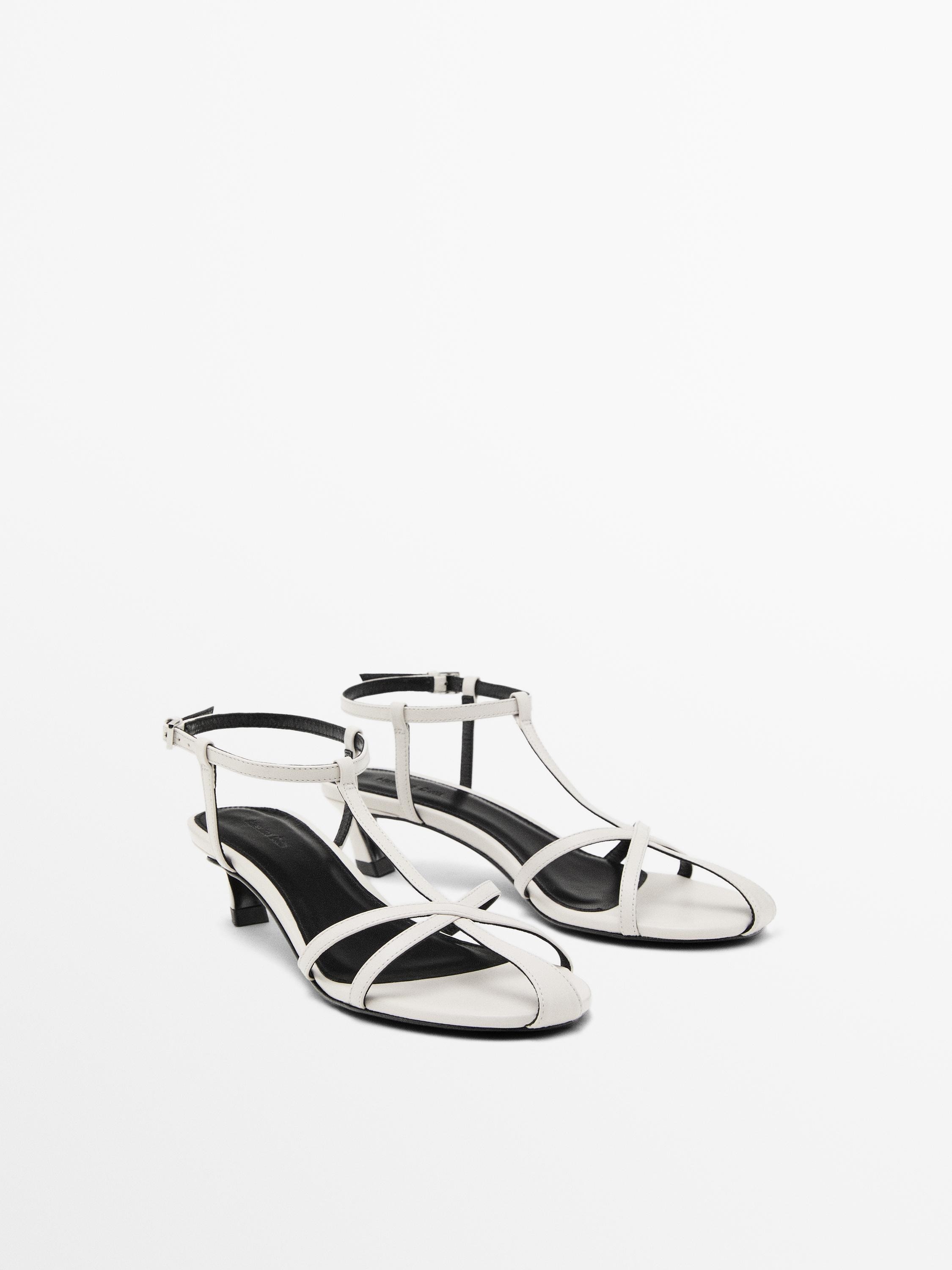 Massimo Dutti, Strappy Leather High-Heel Sandals